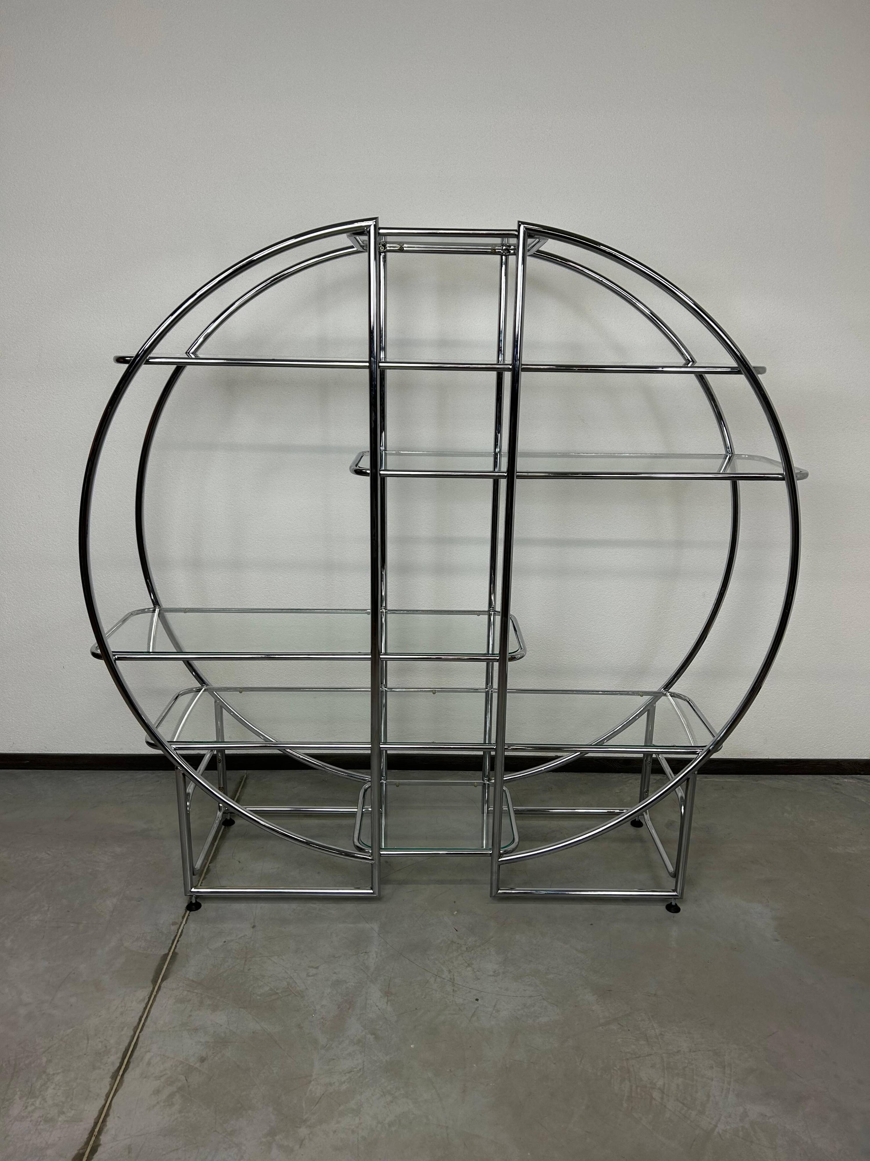 Mid-century design tubular steel shelf
