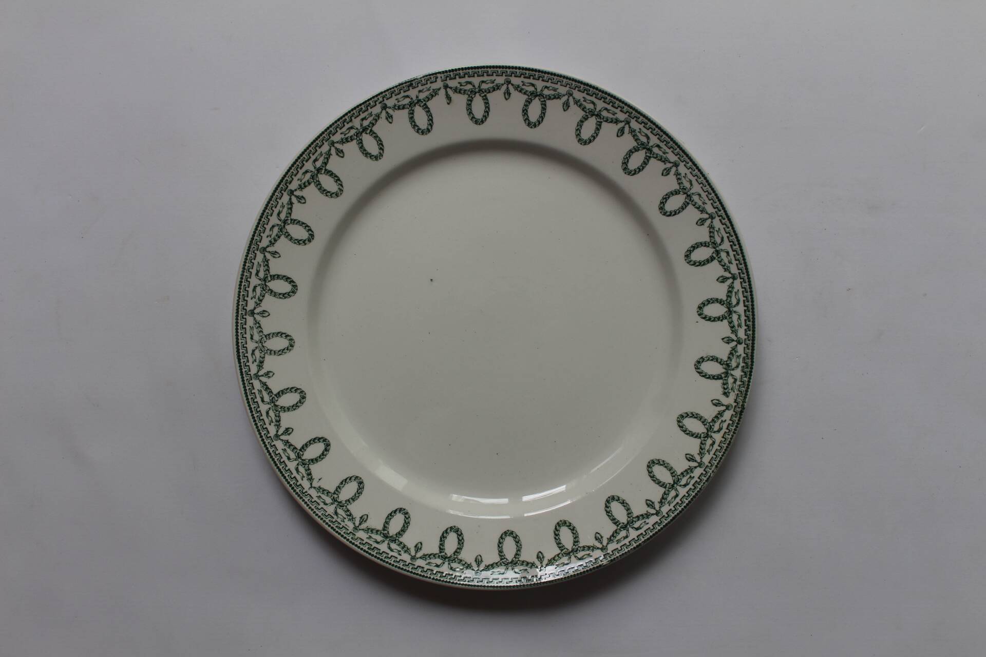 Boch Frères porcelain dinner plate, La Louvière, Bonaparte