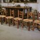 Ensemble de 6 chaises attribuées à Charles Dudouyt 1950’s