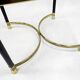Hollywood Regency Side Table, Brass and Glass, 1970s, Maison Jansen Style