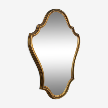 Miroir italien en bois doré 36x50cm