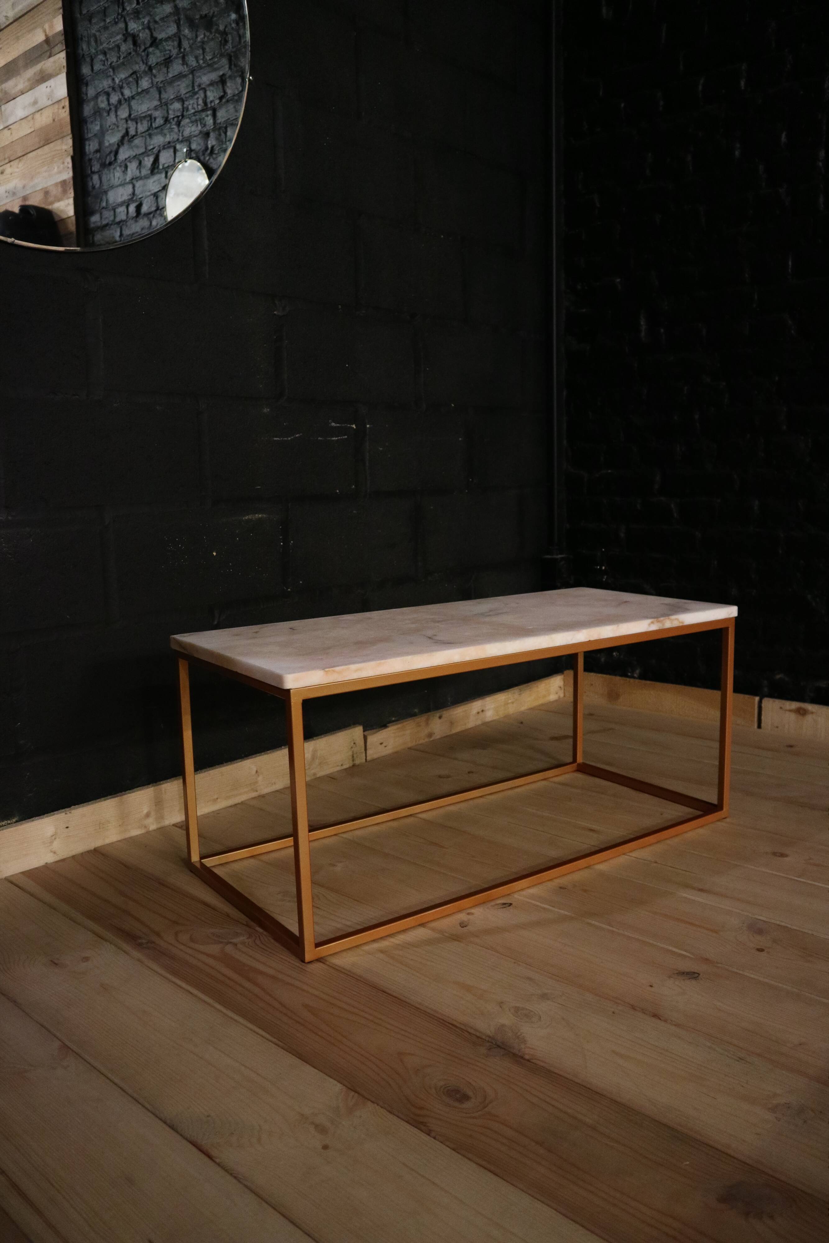 Living room marble metal coffee table