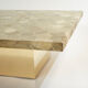 Belgian coffee table in engraved brass signed Christian Krekels 1970