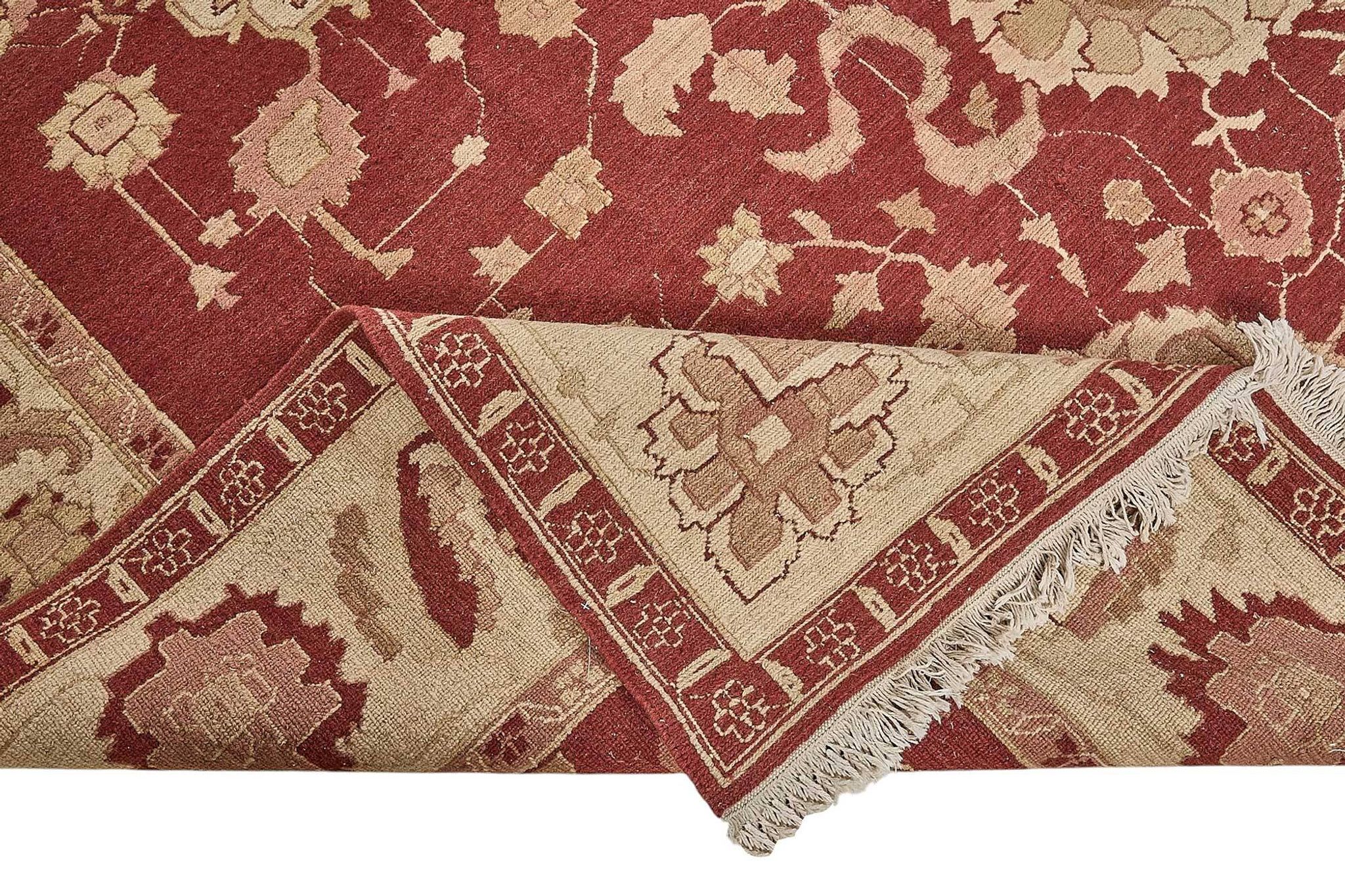Turkish Handknotted Wool Oushak Rug 373 cm x 507 cm