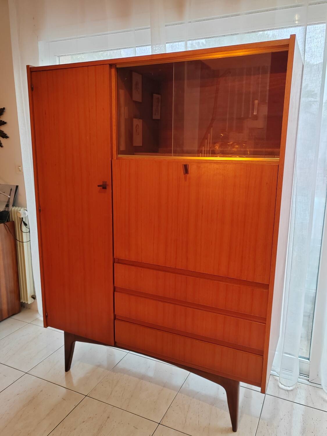 Scandinavian wardrobe, Scandinavian secretary, storage furniture.