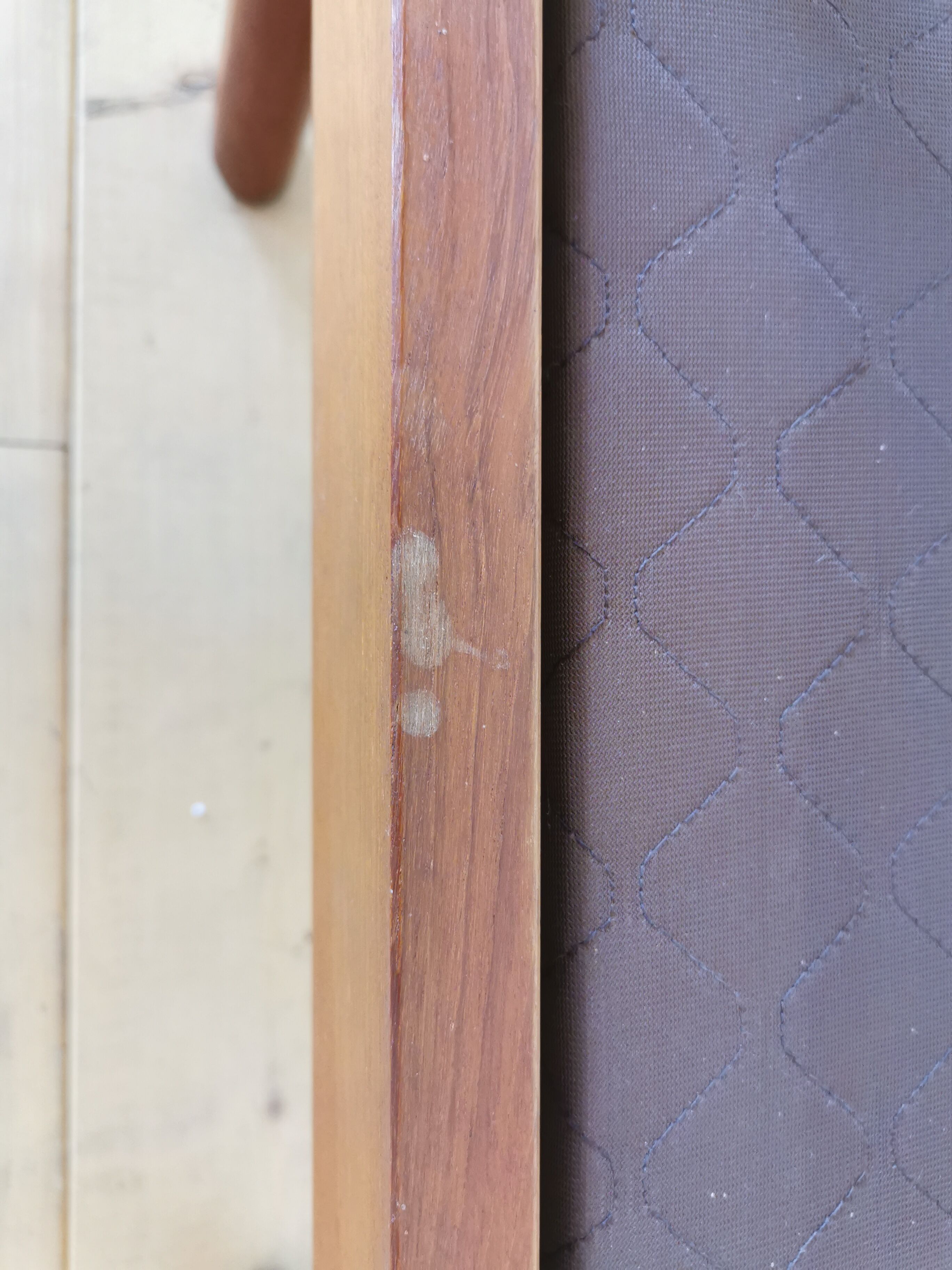 Pair of Dyrlund leather footrest 60s leather