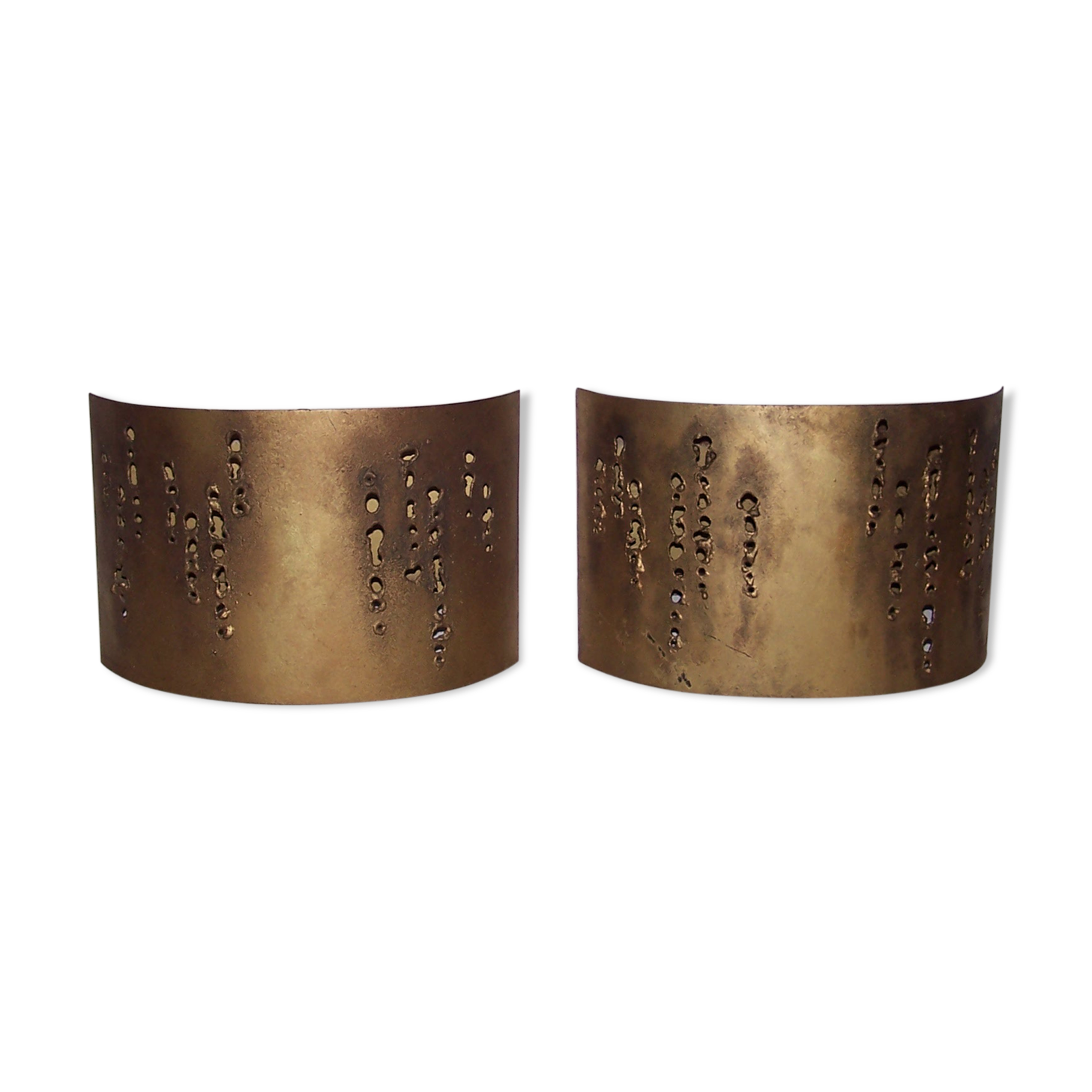 Pair of brutalist appliques - 60s/70s