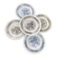 Set of 5 art deco plates 1960 old earthenware