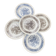 Set of 5 art deco plates 1960 old earthenware