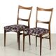 Chaises en tissu violet, ensemble de 2