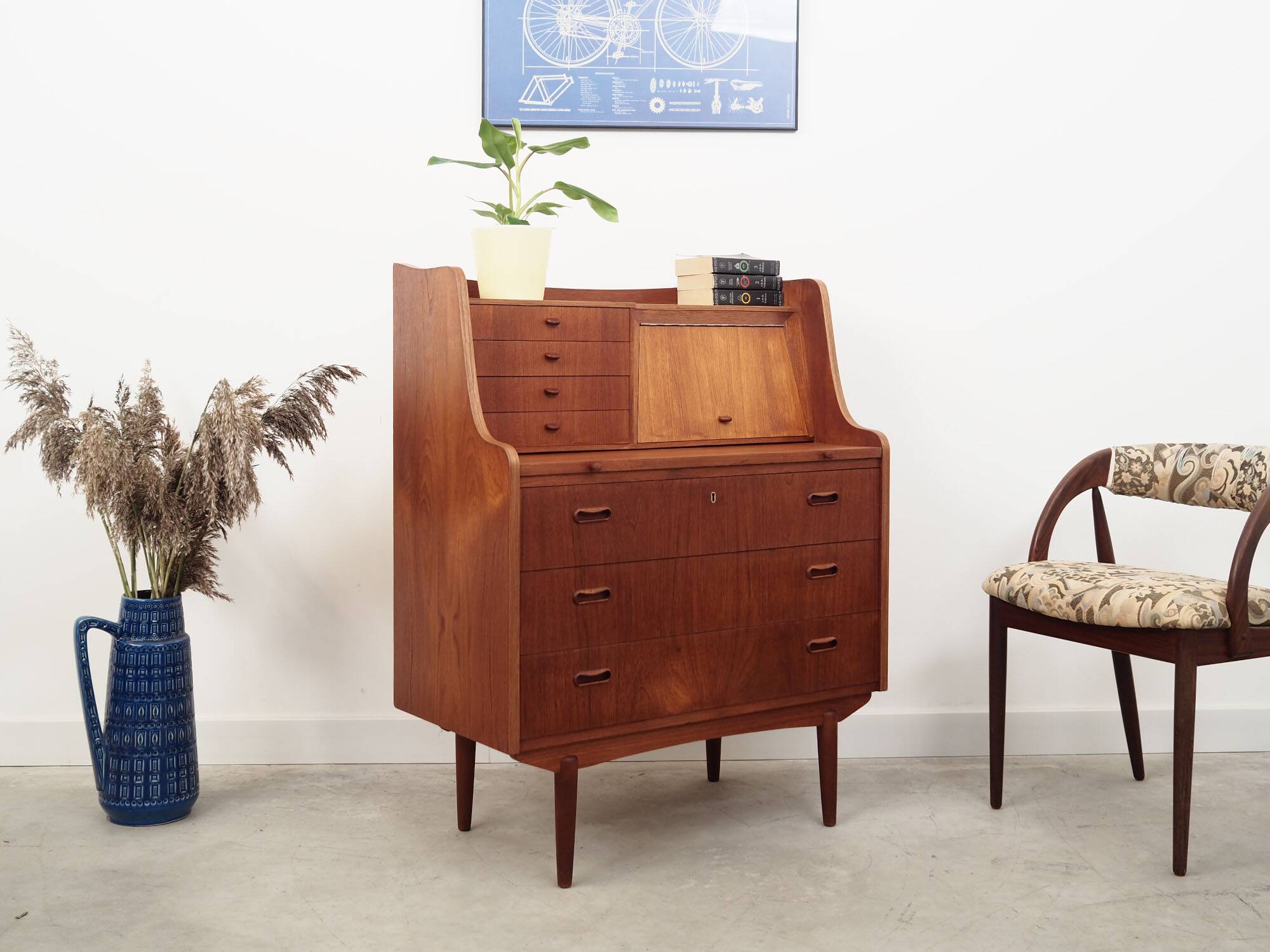Teak secretary, Danish design, 1960s, production: Denmark