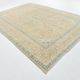 Sky Blue Hand Knotted Antique Vintage Persian Tabriz Rug, 293x407 Cm