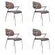 Set of four golf dining chairs designed by Franceso Zaccone, Germany, 1970s