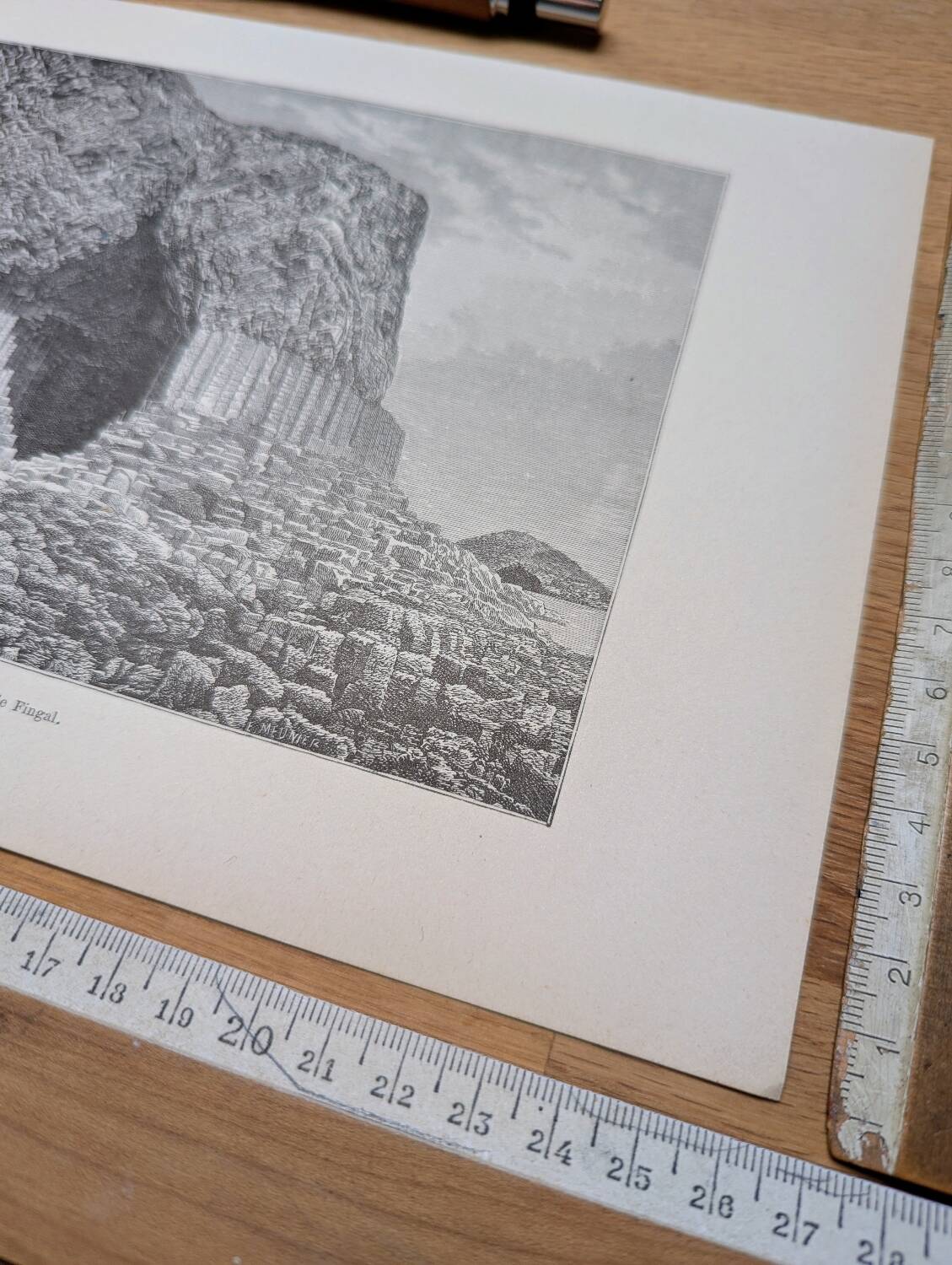 Printed in 1898, Fingal's Cave, Scotland.