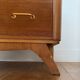 1950s wooden chest of drawers with compass feet