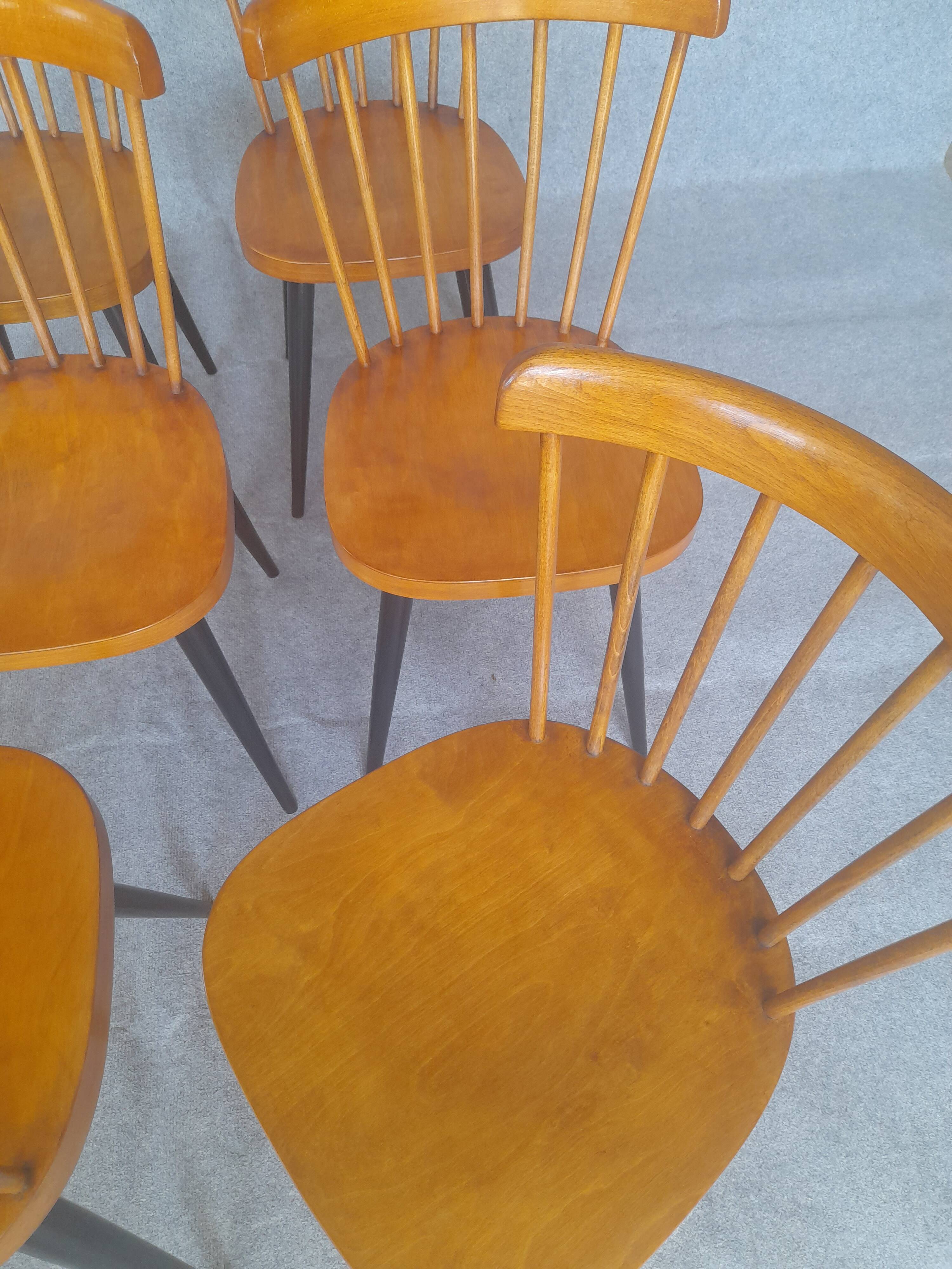 Six vintage chairs