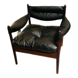 Fauteuil modèle Modus Kristian Vedel en palissandre et cuir