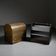 Pair of louvered furniture by Klaus Vogt for Thut Möbel, circa 1970.