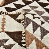 3x10 Brown Beige Persian Kilim Runner Rug, 97x324Cm