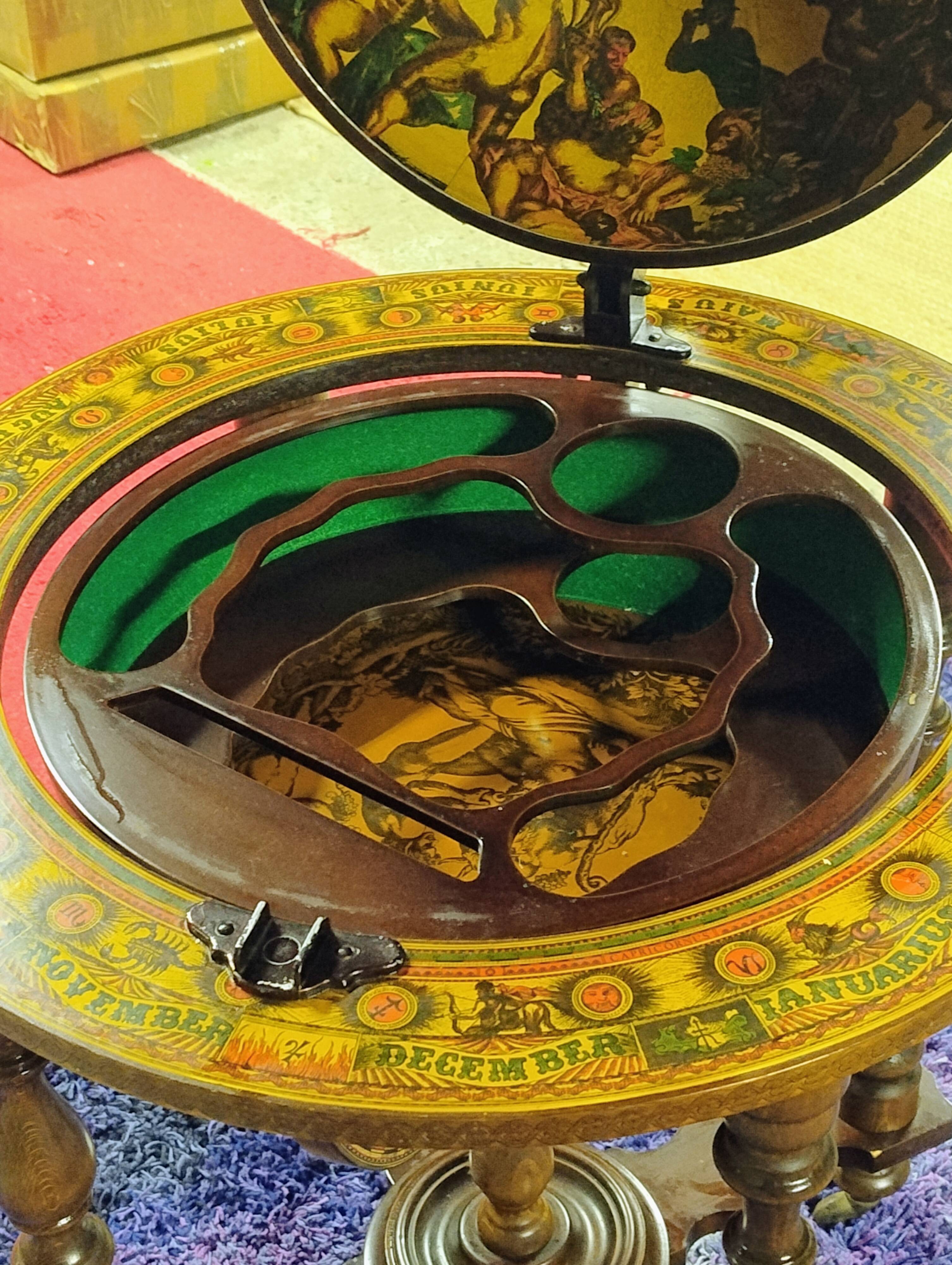 Bar, globe, zodiac signs, 1970s