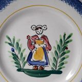 Assiette en faïence, Bretagne Pornic