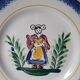 Bretagne Pornic earthenware plate (18.5cm) A1