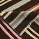 Tapis Kilim à rayures marron et beige