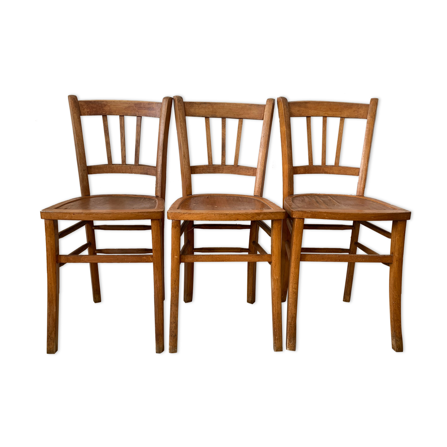 Lot de 3 chaises de bistrot anciennes