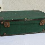 Vintage green luggage suitcase