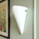 White  glass conical wall sconce lamp