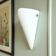 White  glass conical wall sconce lamp