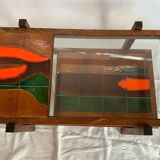 Ceramic and glass coffee table