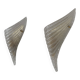 Pair of vintage pressed molded wall sconces, Murano glass, Italy, 1980