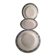 Trio of plates (2 soup plates, 1 dinner plate) Longchamp René, duck egg blue decoration