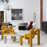 Contemporary Ekstrem Yellow Armchairs Designed by Terje Ekstrom