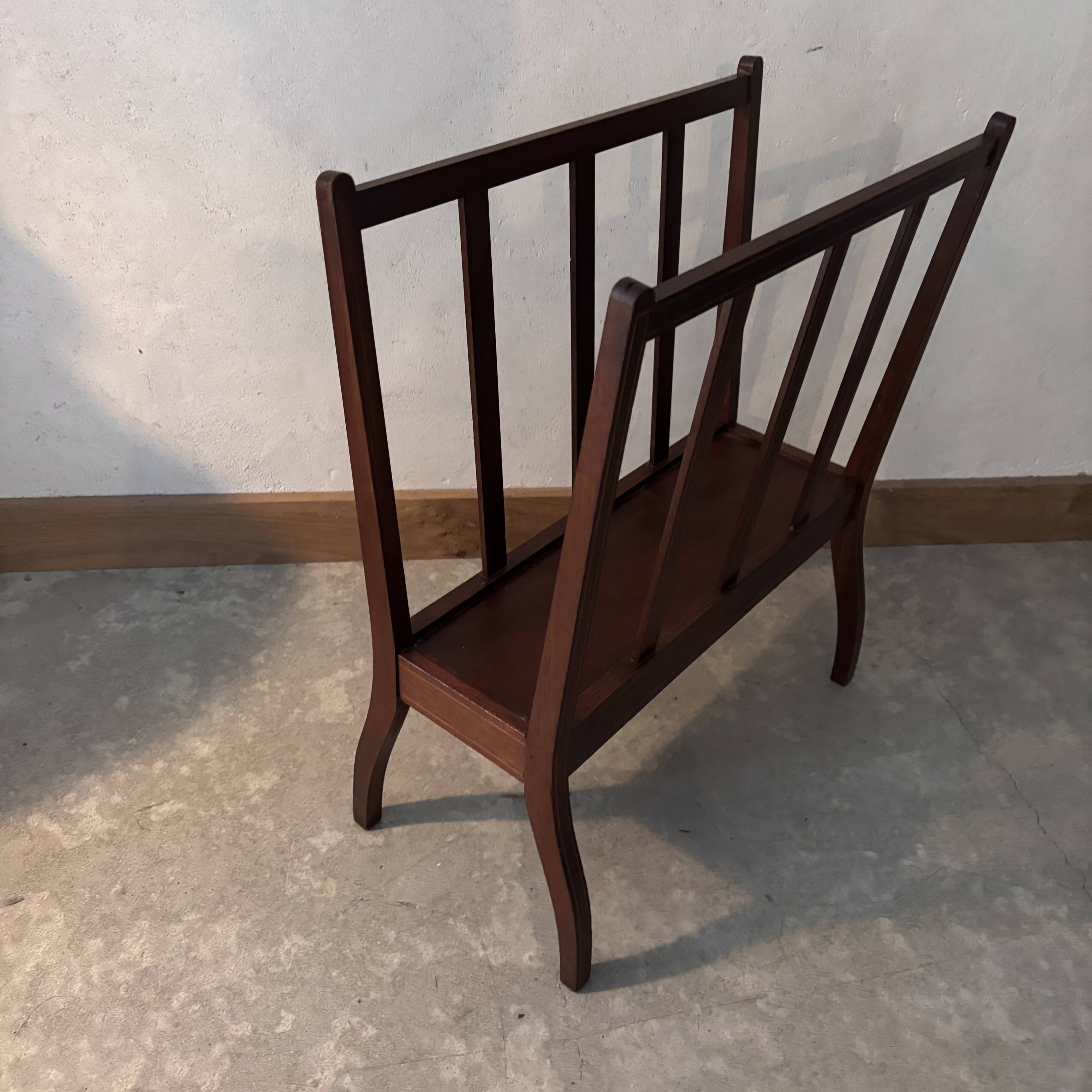Mahogany magazine rack