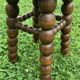 French turned wood stool 1950
