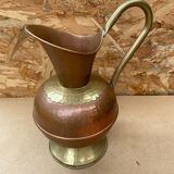 Ancien pichet villedieu cuivre & anse laiton vintage