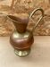 Antique villedieu copper pitcher & vintage brass handle