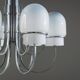 Angelo Gaetano Sciolari chandelier with six misty glass shades