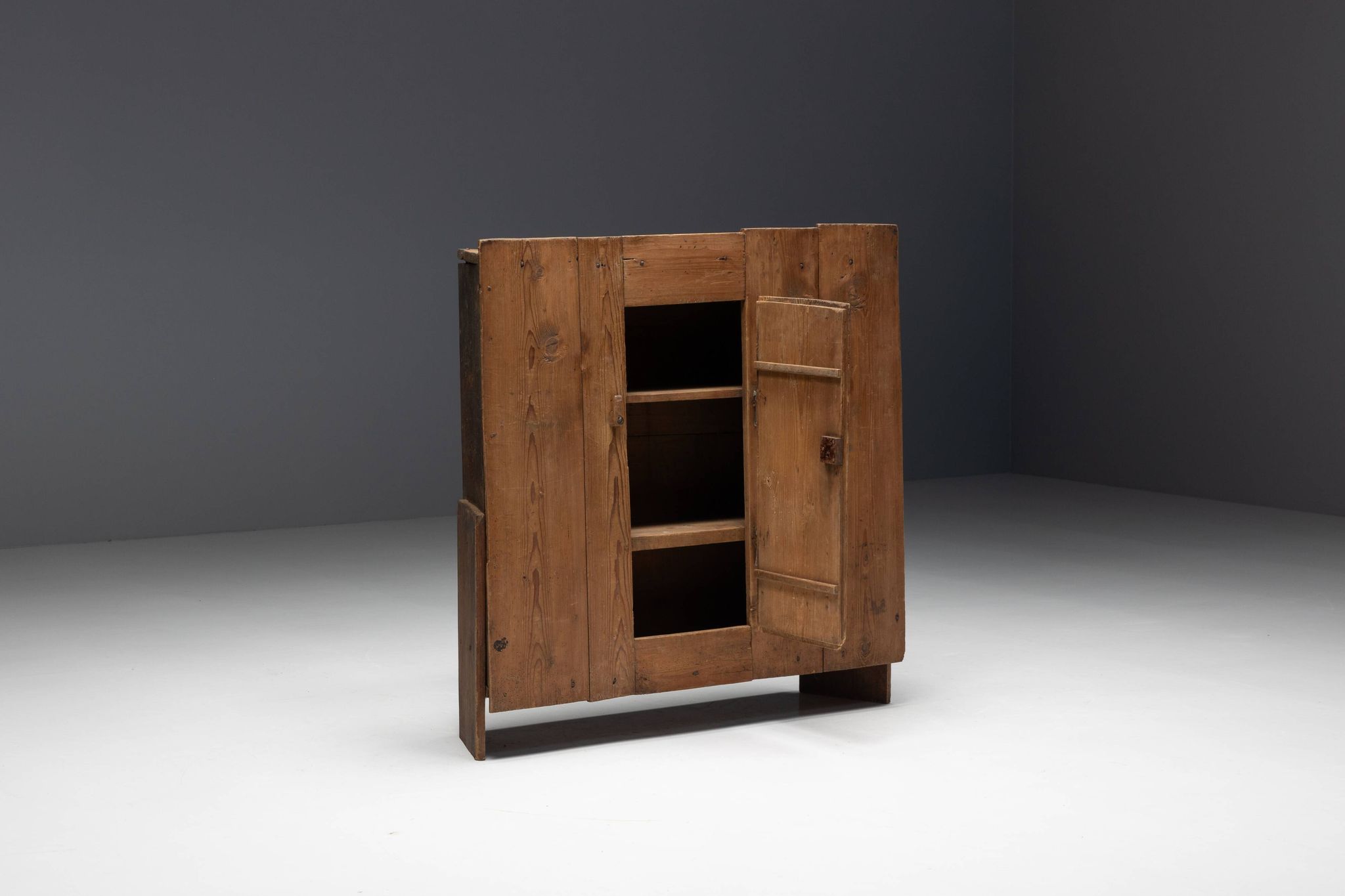 Art Populaire Alpine Cupboard, France, 19th Century