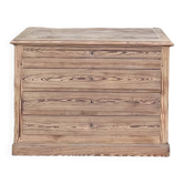 Grande commode ancienne en bois massif brut