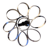 Vintage chrome metal chandelier design