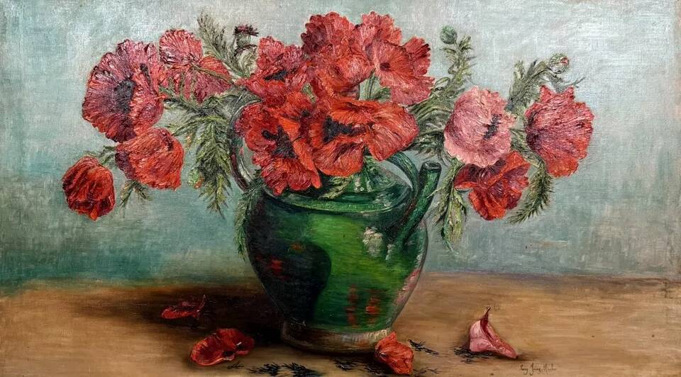 Art Deco period painting / oil on canvas circa 1930