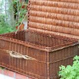 Old wicker trunk