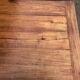 Antique farmhouse table in solid cherry wood with 3 drawers and 1 pull-out.