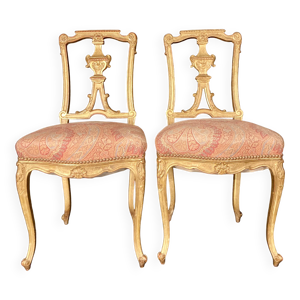 Paire de chaises en bois