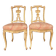 Pair of gilded wooden chairs