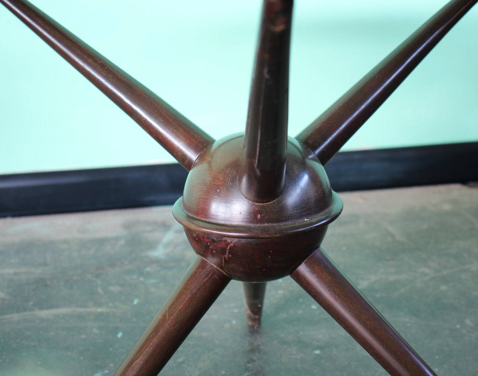 Set de Tables Basses Rondes Sputnik en Bois et Verre, Set de 2