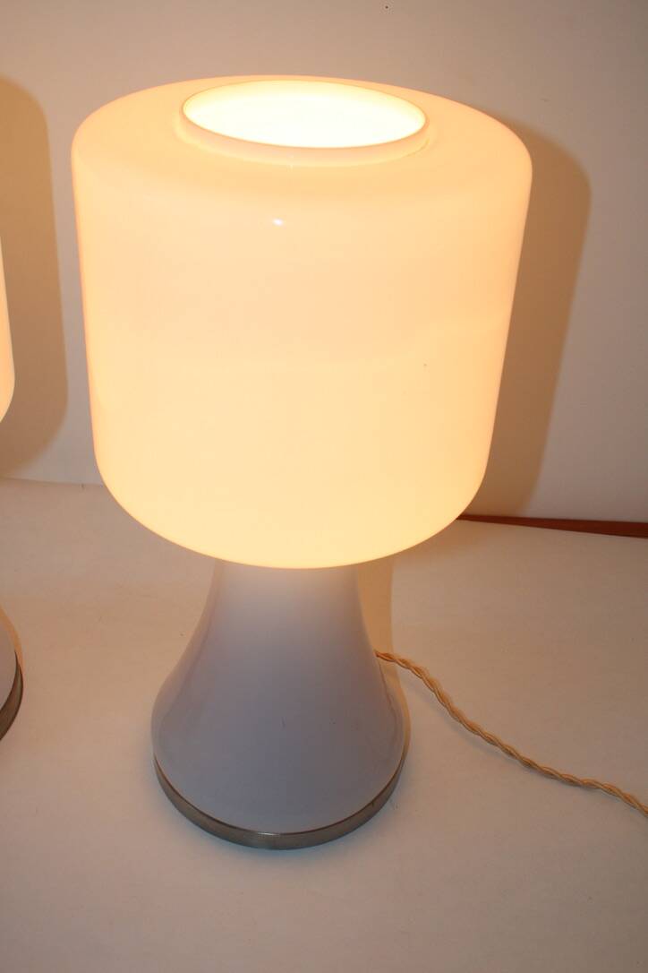 Vistosi Murano Lamp Vintage 70 Italy x2